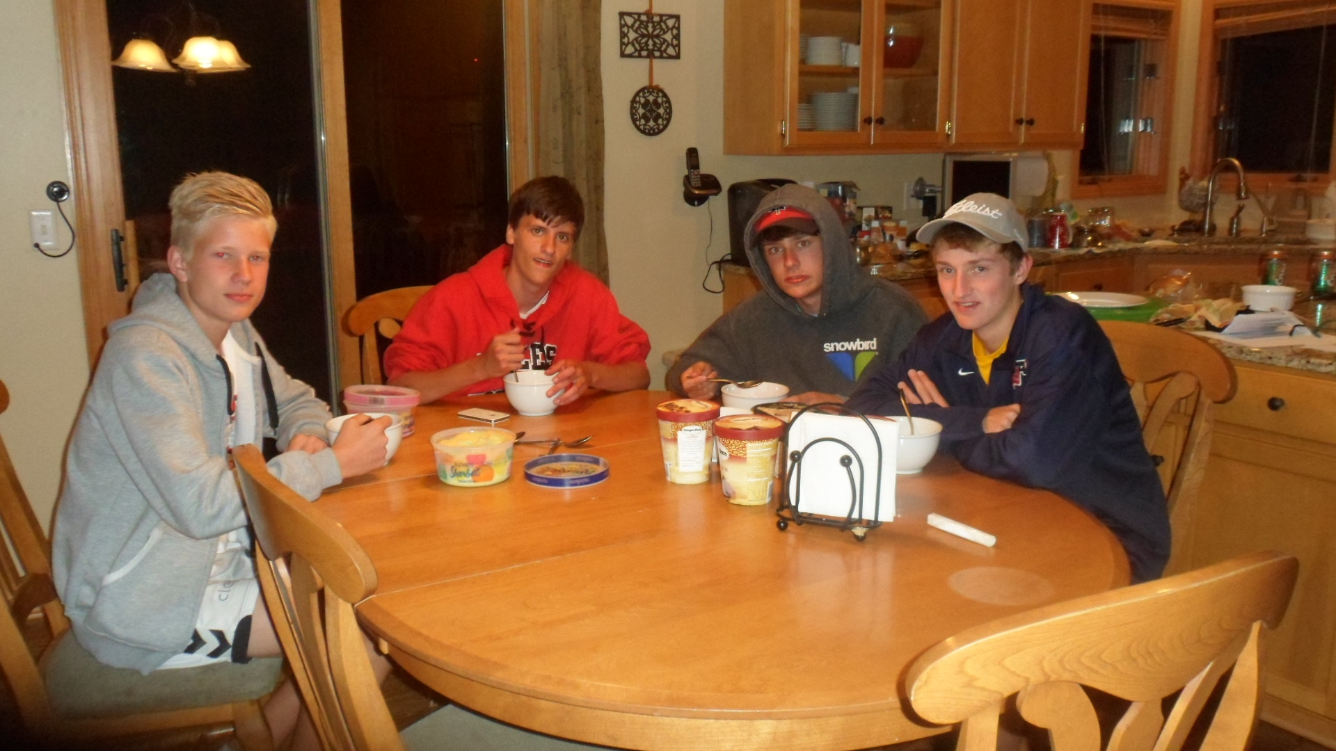 Sindre, Nathan, Christopher and Matt (friend of Christopher)
